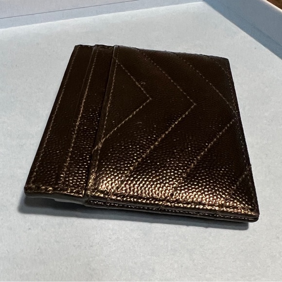 YSL | Saint Laurent Card Case | YSL Wallet Accessory | Designer Leather Wallet - Picture 5 of 12